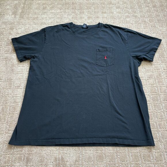 Polo Ralph Lauren VTG 90s T Shirt XL Crew Neck Tee USA Made Single Stitch Pony - Picture 1 of 8